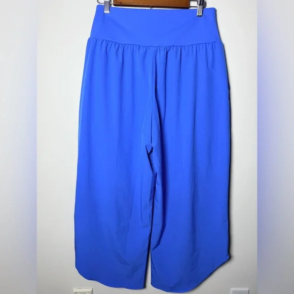 halara Breezeful High Waisted Tummy Control Capri Pants Pockets Large Blue - Picture 3 of 5